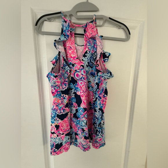 Lilly Pulitzer XS ruffled sleeveless blouse - Picture 2 of 6